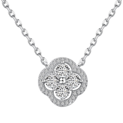 [ROYAL]Exquisite Necklace With Four-Leaf Clover Flower Design