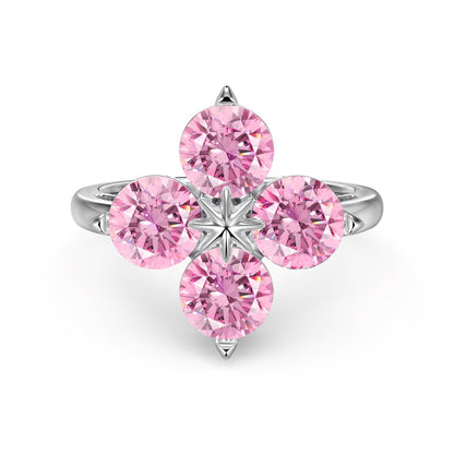 [Royal Jewellery]Four-Leaf Clover Eight-Pointed Star Ring