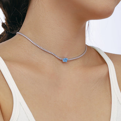 [Royal Jewellery]2.0 carat Ornate Emerald Cut Necklace