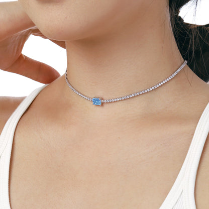 [Royal Jewellery]2.0 carat Ornate Emerald Cut Necklace