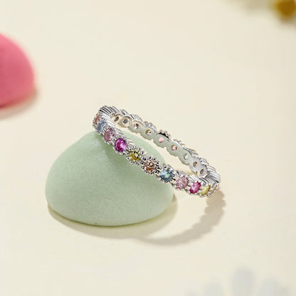 [Royal Jewellery]Exquisite Colorful Round Cut Party Ring