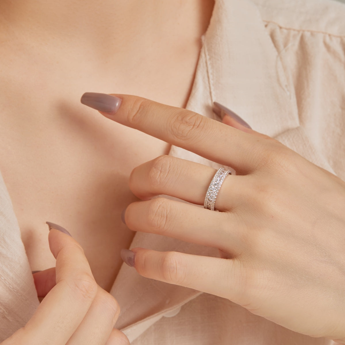 [Royal Jewellery]Delicate Colorful Round Cut Daily Ring