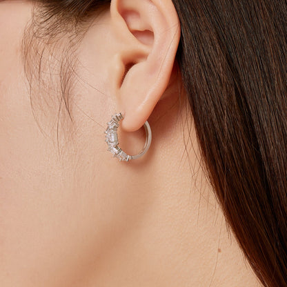 [Royal Jewellery]Dazzling Colorful Emerald Cut Daily Earrings