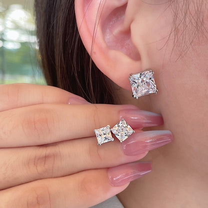 [Royal Jewellery]Delicate Square Shape Earrings