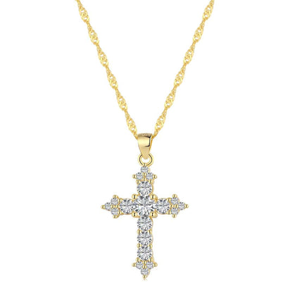 [Royal Jewellery]Delicate Cross Shape Necklace