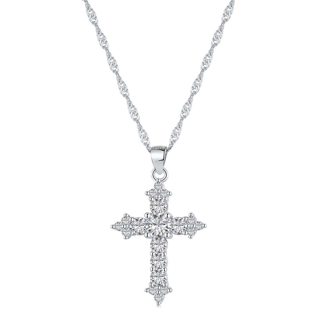 [Royal Jewellery]Delicate Cross Shape Necklace