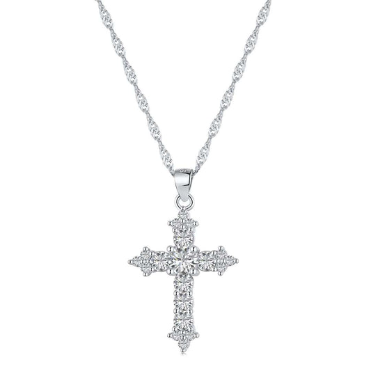 [Royal Jewellery]Delicate Cross Shape Necklace