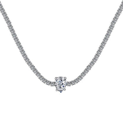 [Royal Jewellery]1.0 carat Unique Pear Cut Tennis Necklace