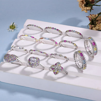 [Royal Jewellery]Ornate Vibrant Round Cut Daily Ring