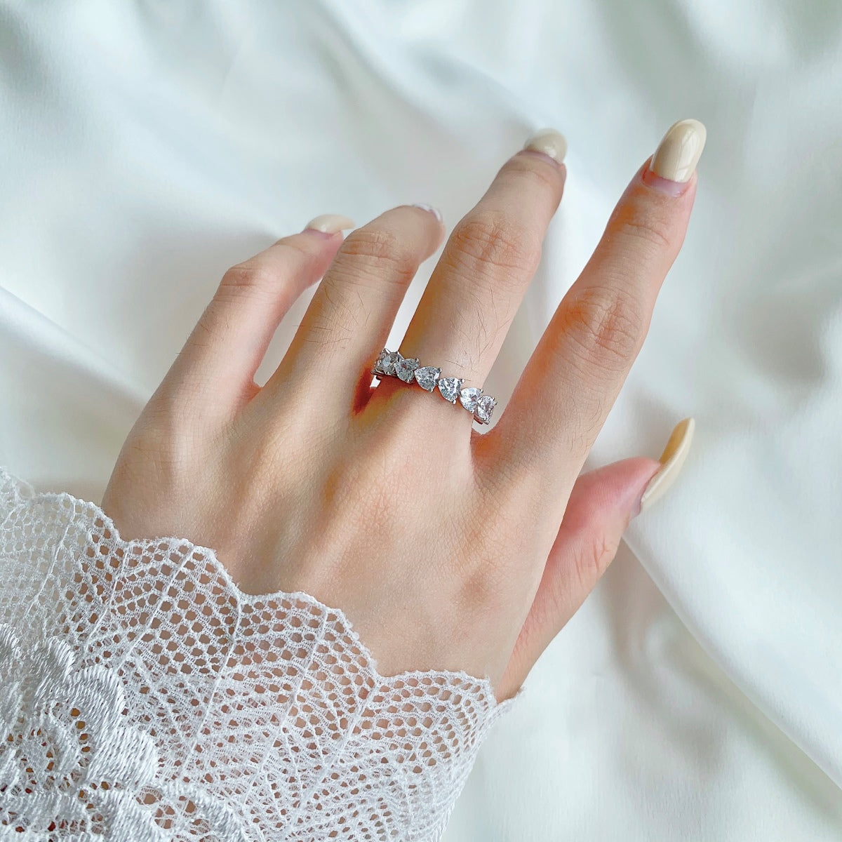 [Royal Jewellery]0.25 Carat Radiant Romance Heart Cut Lover Ring