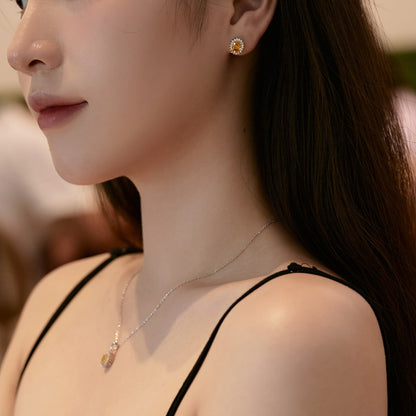 [Royal Jewellery]Delicate Radiant Oval Cut Daily Earrings