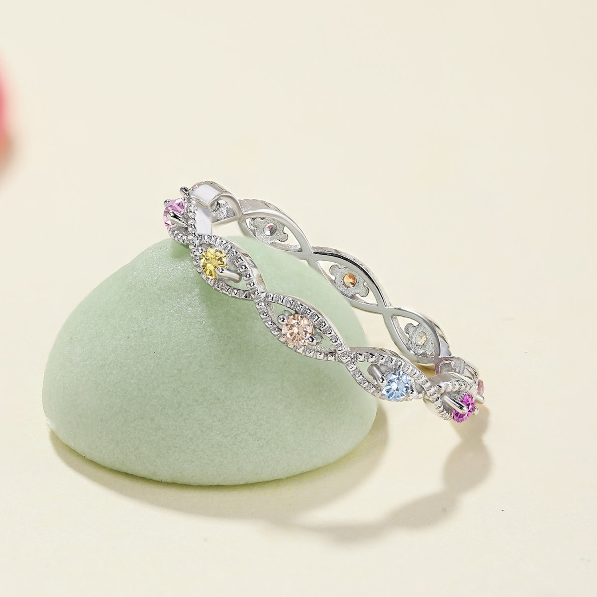 [Royal Jewellery]Elegant Energetic Round Cut Daily Ring