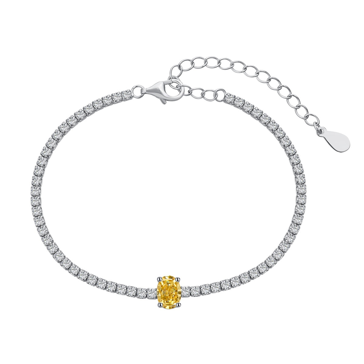 [Royal Jewellery]0.75 Carat Exquisite Oval Cut Daily Bracelet