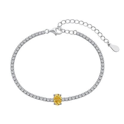 [Royal Jewellery]0.75 Carat Exquisite Oval Cut Daily Bracelet