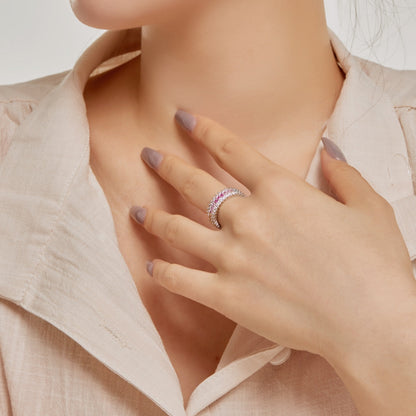[Royal Jewellery]Ornate Colorful Radiant Cut Daily Ring
