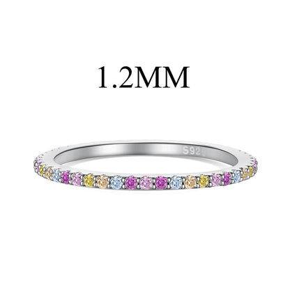 [Royal Jewellery]Ornate Colorful Round Cut Tennis Ring