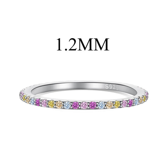 [Royal Jewellery]Ornate Colorful Round Cut Tennis Ring