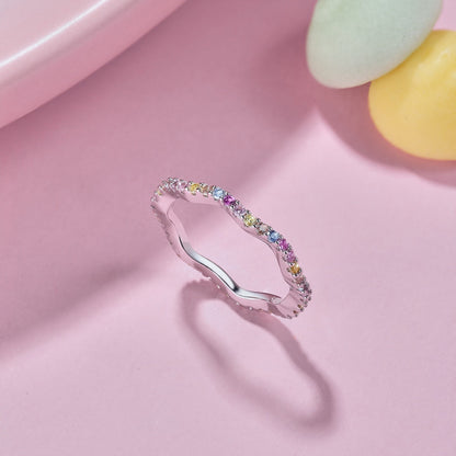 [Royal Jewellery]Dainty Colorful Round Cut Party Ring