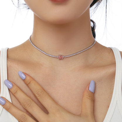 [Royal Jewellery]1.0 Carat Shining Oval Cut Necklace