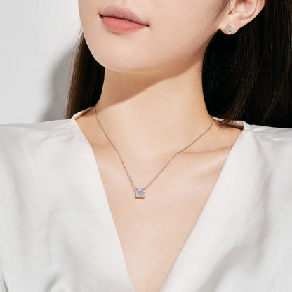 [Royal Jewellery]1.0 Carat Radiant Princess Cut Wedding Earrings