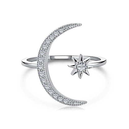 [Royal Jewellery]Eternity Moon & Star Ring