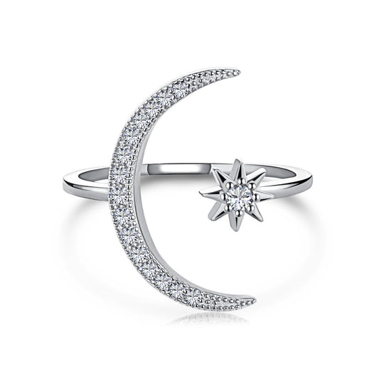 [Royal Jewellery]Eternity Moon & Star Ring