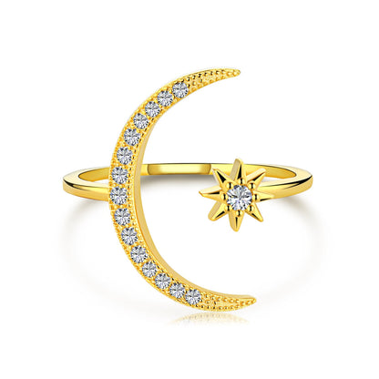 [Royal Jewellery]Eternity Moon & Star Ring