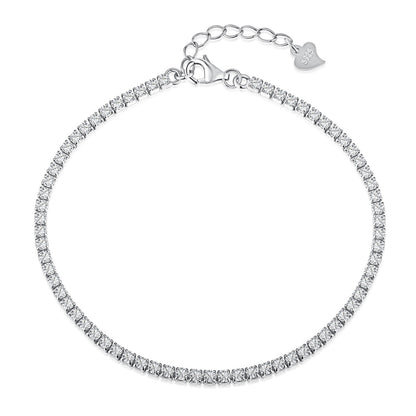 [Royal Jewellery]Radiant Shinning Princess Cut Tennis Bracelet