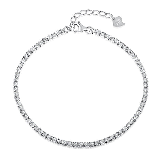 [Royal Jewellery]Radiant Shinning Princess Cut Tennis Bracelet