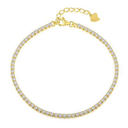 [Royal Jewellery]Radiant Shinning Princess Cut Tennis Bracelet