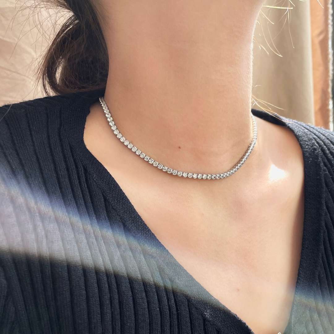 [Royal Jewellery]Elegant Tennis Chain Necklace