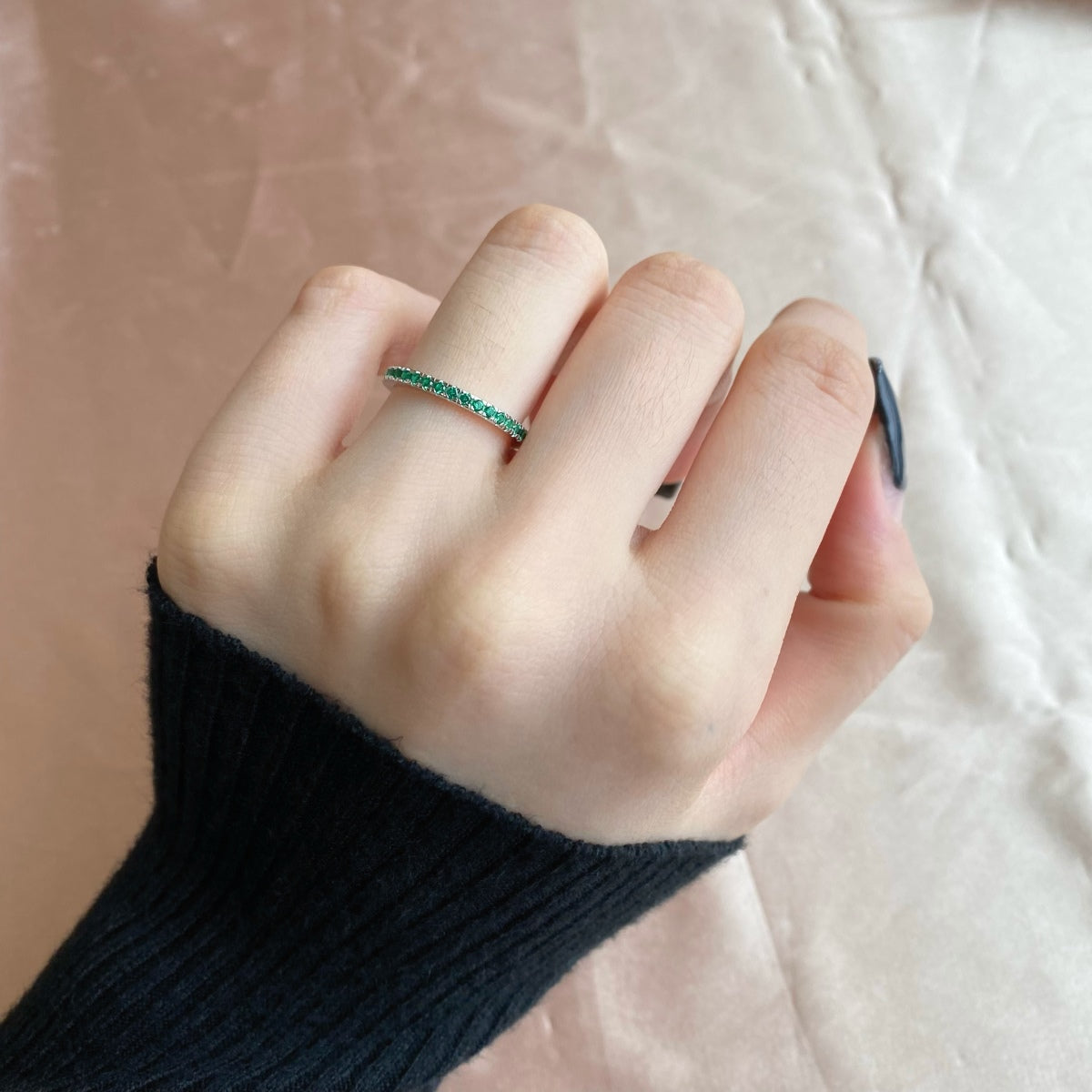 [ROYAL]Delicate Sparkling Round Cut Daily Ring