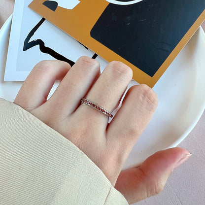 [Royal Jewellery]Delicate Sparkling Round Cut Daily Ring