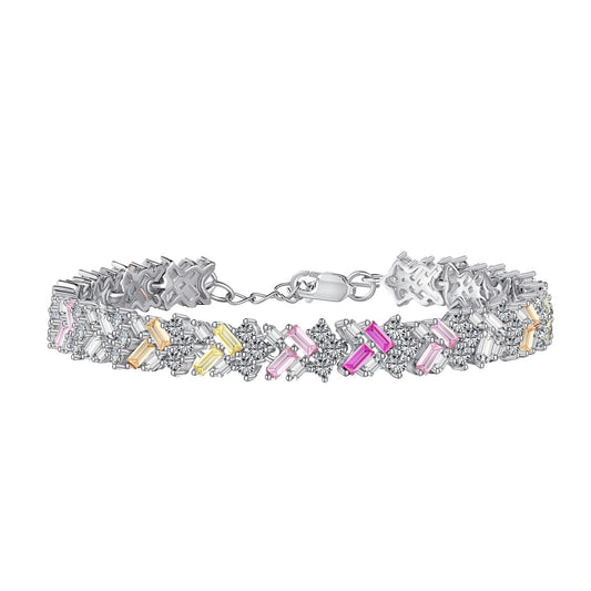 [Royal Jewellery]Dazzling Unique Multi Shape Daily Bracelet