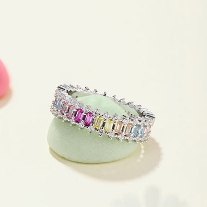 [Royal Jewellery]Splashy Ornate Emerald Cut Cocktail Ring