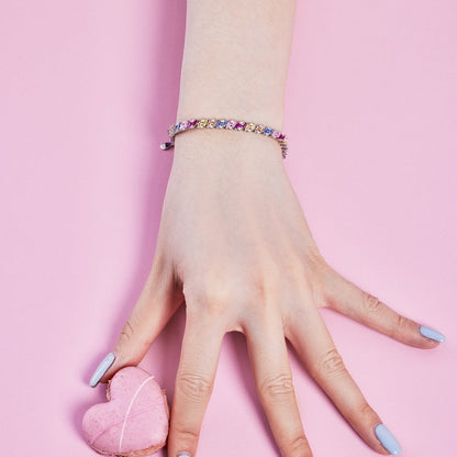 [Royal Jewellery]Ornate Sparkling Multi Cut Party Bracelet