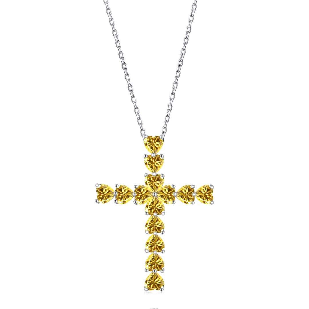 [ROYAL]Radiant Cross Shape Necklace