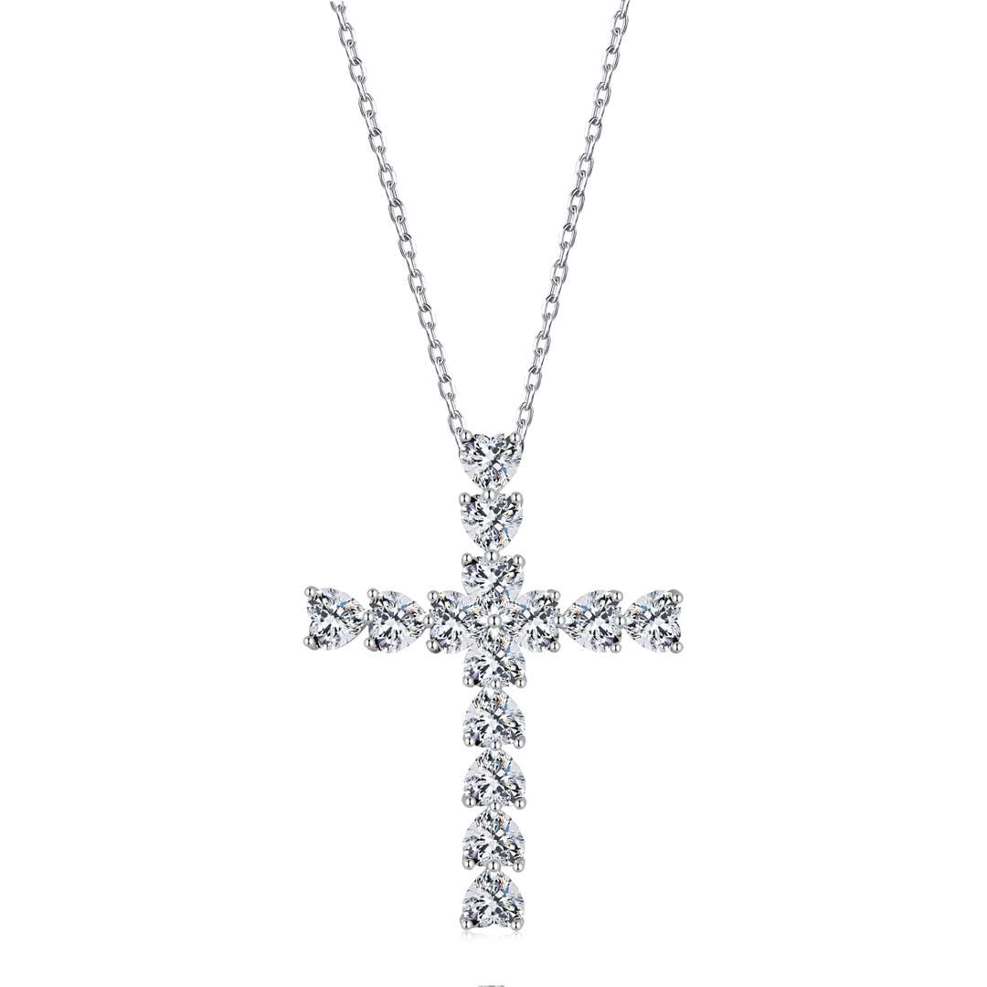 [ROYAL]Radiant Cross Shape Necklace