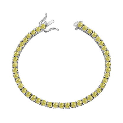 [Royal Jewellery]Ornate Dazzling Round Cut Tennis Bracelet