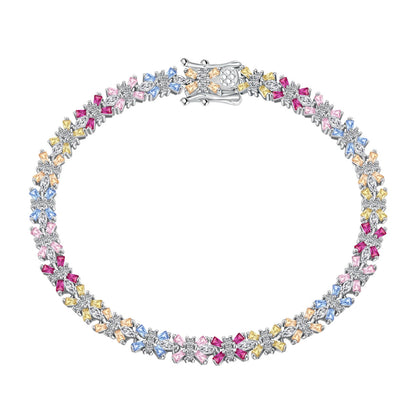 [Royal Jewellery]Radiant Colorful Emerald Cut Party Bracelet