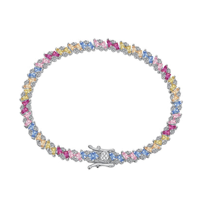 [Royal Jewellery]Ornate Sparkling Multi Cut Party Bracelet