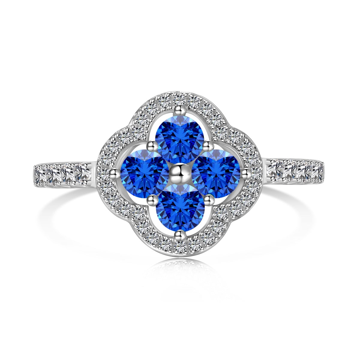 [Royal Jewellery]Four Leaf Clover Flower Design Ring