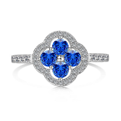 [Royal Jewellery]Four Leaf Clover Flower Design Ring