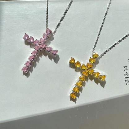 [ROYAL]Radiant Cross Shape Necklace