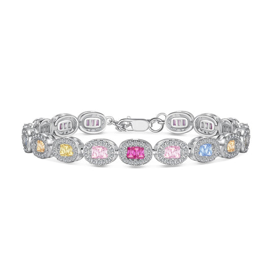 [Royal Jewellery]Exquisite Ornate Emerald Cut Daily Bracelet