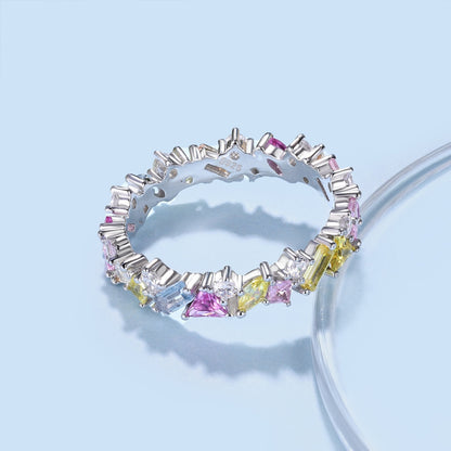 [Royal Jewellery]Dazzling Polychromatic Multi cut Daily Ring