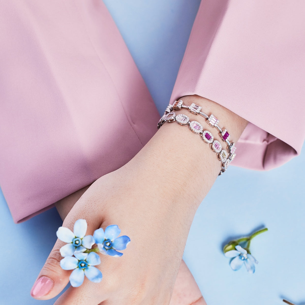 [Royal Jewellery]Dainty Charming Emerald Cut Daily Bracelet