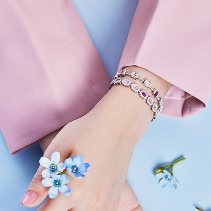 [Royal Jewellery]Dainty Charming Emerald Cut Daily Bracelet