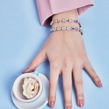 [Royal Jewellery]Dainty Charming Emerald Cut Daily Bracelet