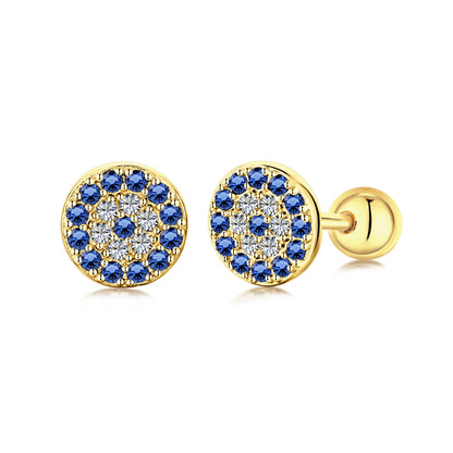 [Royal Jewellery]Devil's Eye Ear Bone Nail Earrings